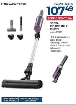 Offerta per Rowenta - Scopa Ricaricabile RH1129 a 107,49€ in Sinergy