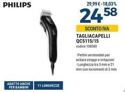 Offerta per Philips - Tagliacapelli QC5115/15 a 24,58€ in Sinergy