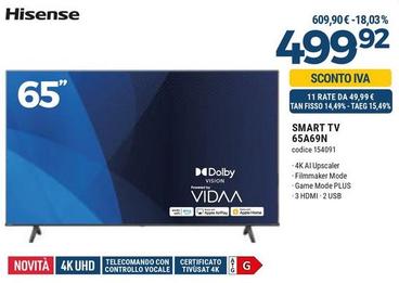 Offerta per Hisense - Smart Tv 65A69N a 499,92€ in Sinergy