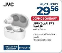 Offerta per Jvc - Auricolari Tws HA-A30 a 29,56€ in Sinergy