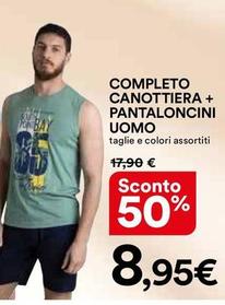 Offerta per Completo Canotiera + Pantaloncini Uomo a 8,95€ in Ipercoop