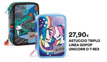 Offerta per Unicorn - Astuccio Triplo Linea Gopop  O T-Rex a 27,9€ in Ipercoop