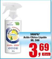 Offerta per Smapiu' - Acido Citrico Liquido a 3,69€ in La Commerciale Montaltese
