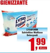 Offerta per Lysoform - Salviettine Multiuso Detergenti a 1,99€ in Quadrifoglio Commerciale