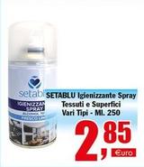 Offerta per Setablu - Igienizzante Spray Tessuti E Superfici a 2,85€ in Quadrifoglio Commerciale