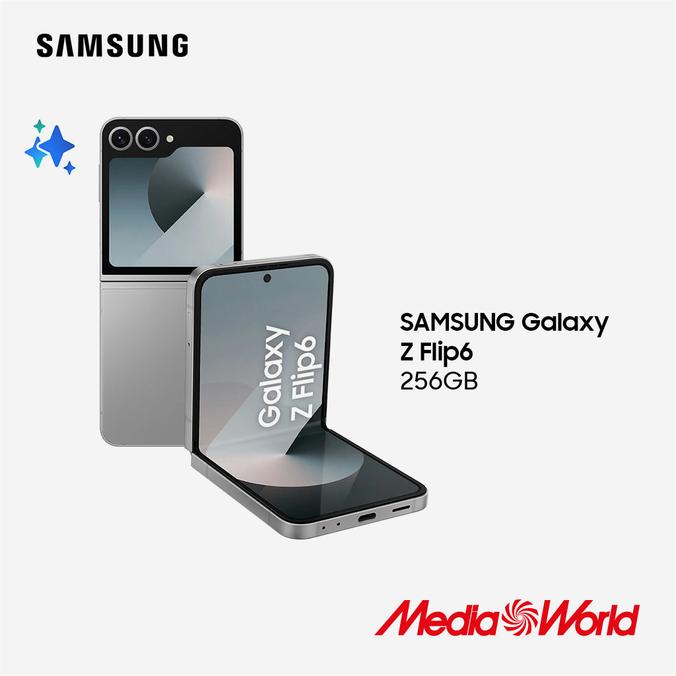 Offerta per SAMSUNG Galaxy Z Flip6 256GB, 256 GB, Silver Shadow in MediaWorld