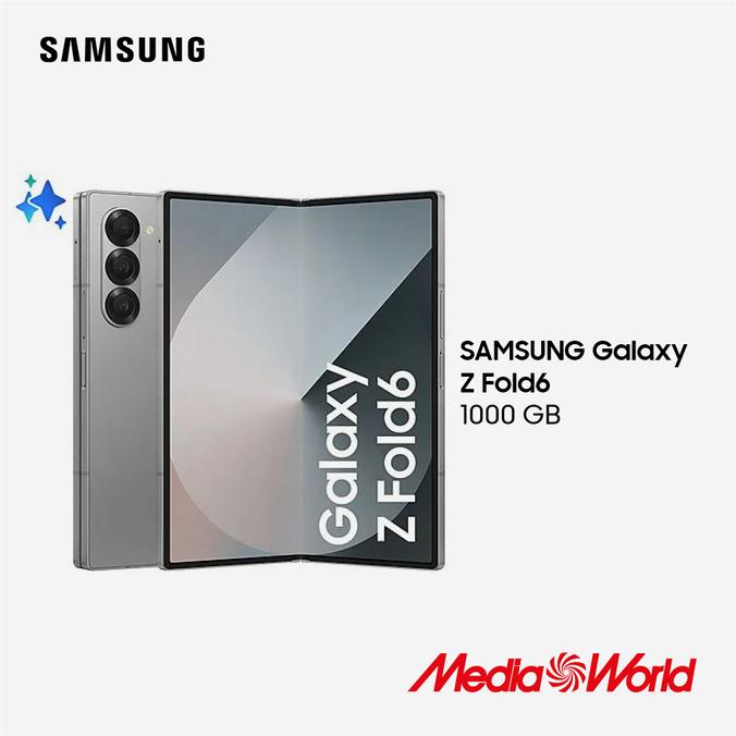 Offerta per SAMSUNG Galaxy Z Fold6 1TB, 1000 GB, Silver Shadow in MediaWorld