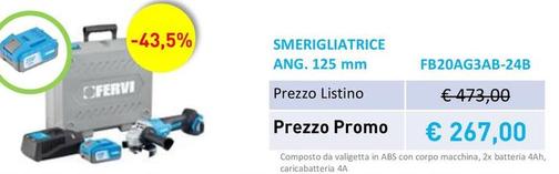 Offerta per Smerigliatrice - Fb20ag3ab-24b a 267€ in Fervi