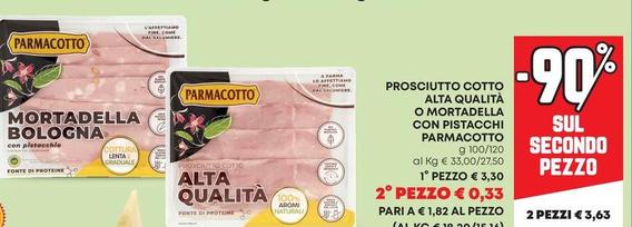 Offerta per Parmacotto - Prosciutto Cotto Alta Qualità O Mortadella Con Pistacchi  a 3,3€ in Pam