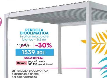 Offerta per Pergola Bioclimatica In Alluminio Colore Bianco a 1539,3€ in Conforama