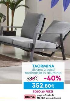 Offerta per Taormina Divano 2 Posti  Reclinabile In Alluminio a 352,8€ in Conforama