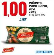 Offerta per Tobias - Würstel Puro Suino, 3 Pz a 1€ in Eurospin