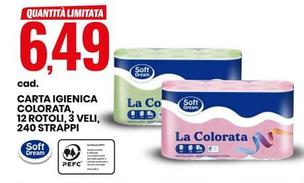 Offerta per Soft Dream Carta Igienica Colorata, 12 Rotoli, 3 Veli, 240 Strappi a 6,49€ in Eurospin