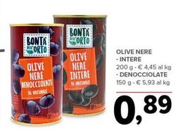 Offerta per Bontà Dell'Orto - Olive Nere Intere a 0,89€ in Todis