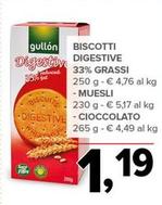 Offerta per Gullon - Biscotti Digestive 33% Grassi/Muesli/Cioccolato  a 1,19€ in Todis