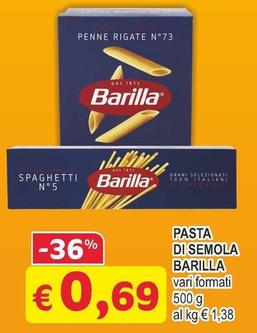 Offerta per Barilla - Pasta Di Semola a 0,69€ in Crai