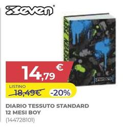 Offerta per Seven - Diario Tessuto Standard 12 Mesi Boy a 14,79€ in Toys Center