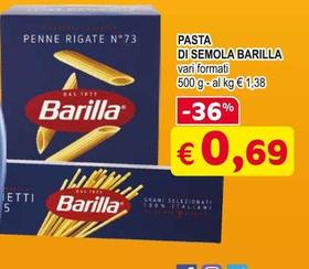 Offerta per Barilla - Pasta Di Semola a 0,69€ in Lem SuperStore