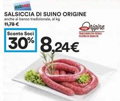 Offerta per Origine - Salsiccia Di Suino a 8,24€ in Coop