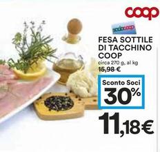 Offerta per Coop - Fesa Sottile Di Tacchino a 11,18€ in Coop
