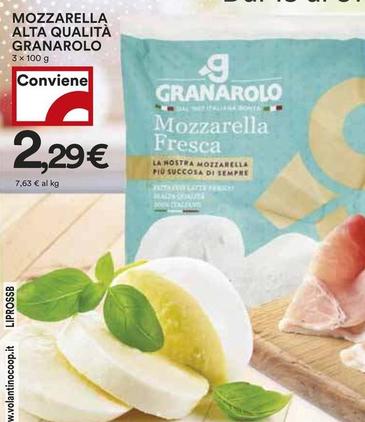 Offerta per Granarolo - Mozzarella Alta Qualità a 2,29€ in Coop