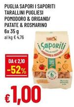 Offerta per Puglia Sapori - I Saporiti Tarallini Pugliesi Pomodoro & Origano/Patate & Rosmarino  a 1€ in Galassia