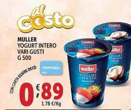 Offerta per Muller - Yogurt Intero a 0,89€ in Decò