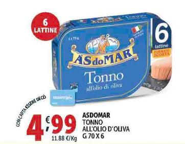 Offerta per Asdomar - Tonno All'Olio D'Oliva a 4,99€ in Decò