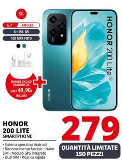 Offerta per Honor - 200 Lite Smartphone  a 279€ in Comet