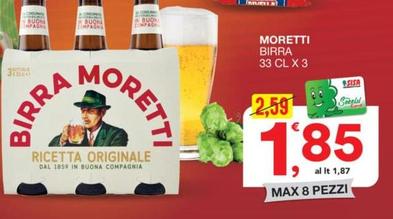 Offerta per Moretti - Birra a 1,85€ in Sisa