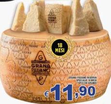 Offerta per Grana Padano Riserva Speciale 18 Mesi Spicchi Grandi a 11,9€ in Sacoph