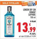 Offerta per Bombay saphire - London Dry Gin a 13,99€ in Conad