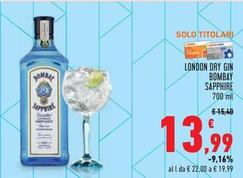 Offerta per Bombay saphire - London Dry Gin a 13,99€ in Conad Superstore