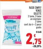 Offerta per Gillette - Rasoi Simply Venus a 2,75€ in Conad Superstore