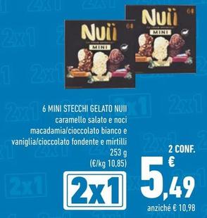 Offerta per Nuii - 6 Mini Stecchi Gelato a 5,49€ in Conad
