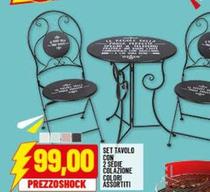 Offerta per Set Tavolo Con 2 Sedie Colazione Colori Assortiti a 99€ in Risparmio Casa