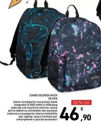 Offerta per Seven - Zaino Ischoolpack  a 46,9€ in Conad