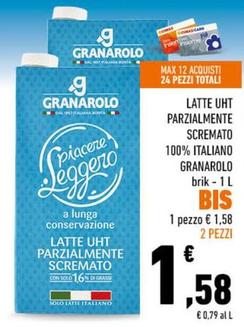 Offerta per Granarolo - Latte UHT Parzialmente Scremato 100% Italiano a 1,58€ in Conad
