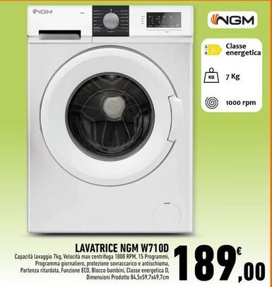 Offerta per Ngm - Lavatrice W710d a 189€ in Conad Superstore