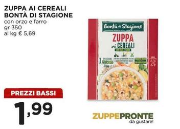 Offerta per Bontà Di Stagione - Zuppa Ai Cereali a 1,99€ in Alì e Alìper