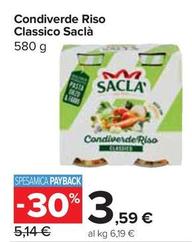 Offerta per Saclà - Condiverde Riso Classico a 3,59€ in Carrefour Express