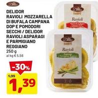Offerta per Delidor - Ravioli Mozzarella Di Bufala Campana DOP E Pomodori Secchi/ Ravioli Asparagi E Parmigiano Reggiano a 1,39€ in Dpiu