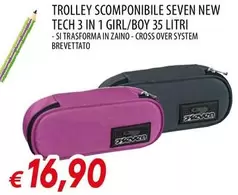 Offerta per Seven - Trolley Somponibile New Tech 3 In 1 Girl/Boy a 16,9€ in Galassia