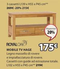 Offerta per Royal -  Oak - Mobile Tv Hage a 175€ in JYSK