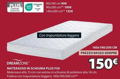 Offerta per Dreamzone - Materasso In Schiuma Plus F30 a 150€ in JYSK