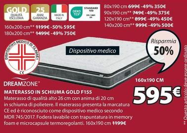 Offerta per Dreamzone - Materasso In Schiuma Gold F155 a 595€ in JYSK