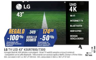 Offerta per LG - Tv Led 43" 43UR7800/7300 a 174,5€ in andronico