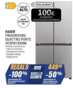 Offerta per Haier - Frigorifero Quattro Porte HCR3818ENM a 449,5€ in andronico