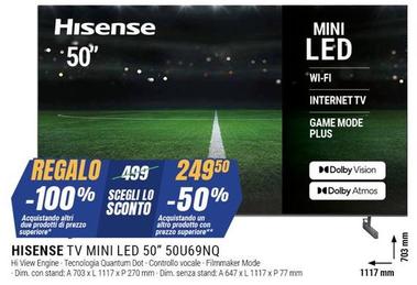 Offerta per Hisense - Tv Mini Led 50" 50U69NQ a 249,5€ in andronico