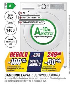 Offerta per Samsung - Lavatrice WW90CGC04D a 499€ in Trony